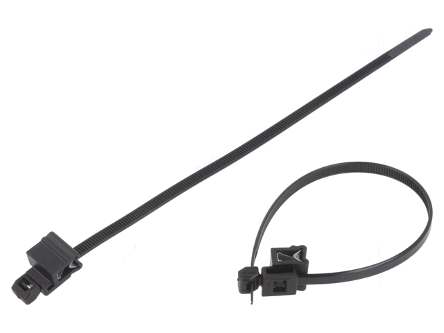 Kabelbinder; met bevestiging aan rand; L: 200mm; W: 4,8mm; 230N Kabelbinder; met bevestiging aan rand; L: 200mm; W: 4,8mm; 230N